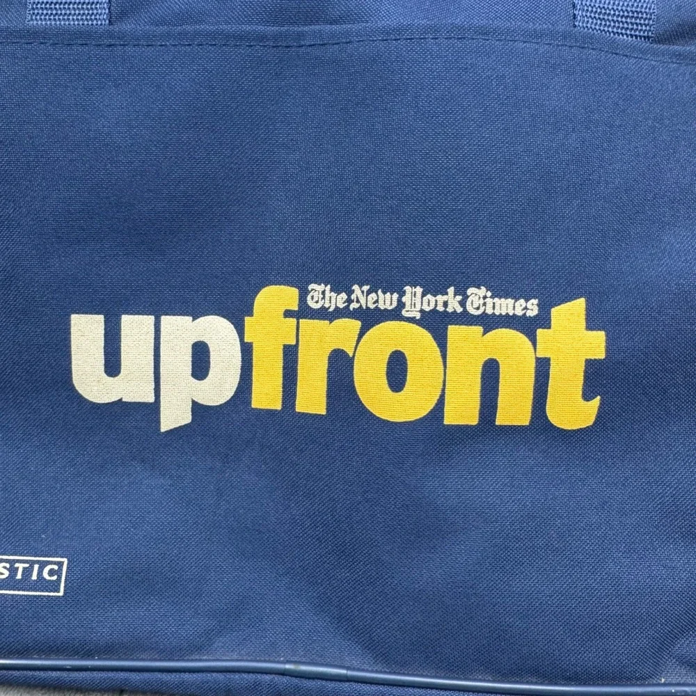 Scholastic NYT Upfront Messenger Bag Unisex OS Navy Blue Excellent Canvas Laptop